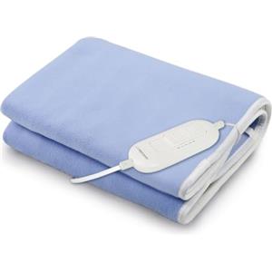 FLM SYSTEM Scaldaletto Elettrico Singolo 150x80 cm 60W - Coperta Elettrica Termica con 3 Livelli di Temperatura, Protezione Surriscaldamento, Lavabile in Lavatrice, Comando Removibile