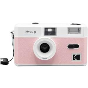KODAK Ultra F9 - Fotocamera Analogica Riutilizzabile 35mm, Obiettivo Fisso 31mm F/9, Flash Integrato, Caricamento Facile, Riavvolgimento Manuale, Ideale per Interni - Rosa