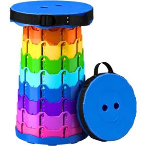 MAGIC SELECT Sgabello Pieghevole Portatile con Maniglia per il Trasporto | Mini Sgabello Telescopico con Altezza Regolabile. Sedia Portatile per Campeggio, Spiaggia, Pesca