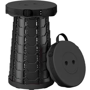 MAGIC SELECT Sgabello Pieghevole Portatile con Maniglia per il Trasporto | Mini Sgabello Telescopico con Altezza Regolabile. Sedia Portatile per Campeggio, Spiaggia, Pesca