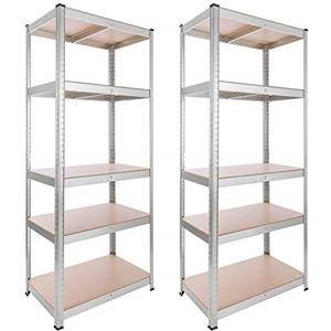 AREBOS - Scaffalatura per cantine | 180 x 75 x 45 cm | 5 pannelli in MDF | 2 pz | 875 kg
