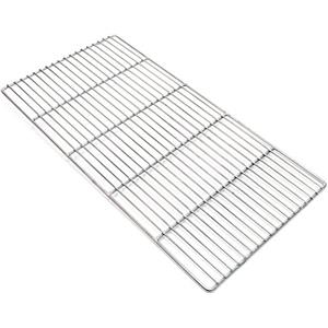 Wiltec Griglia rettangolare in acciaio inox 58 x 30 cm per barbecue a carbone e a gas