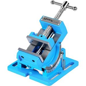 Nucraft Morsa per trapano inclinabile, 80 mm, per trapano a colonna | Morsa per banco da lavoro, fresa, angolo di inclinazione, morsa per banco da lavoro in acciaio, morsetto da tavolo preciso