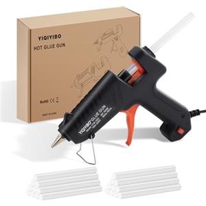 YIQIYIBO Pistola per Colla a Caldo, 150W Pistola Colla a Caldo con 20 Stick Colla a Caldo con 11mm Colla a Caldo per Arte DIY a Scuola, Artigianato, Riparazioni, Riscaldamento Rapido