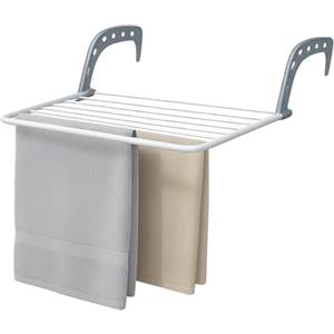 PALUPLUS Stendibiancheria da Termosifone e Balcone, Misura 65x53x20 cm, 7 Fili con Lunghezza di Stenditura 5 Metri, Stendino da appendere con Bracci Regolabili e Struttura in Metallo -612F -2