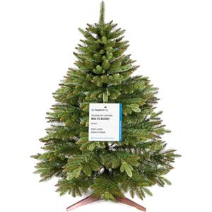 PURE LIVING INTERIOR DESIGN Albero di Natale Artificiale Premium 90cm - Realistico, Rami Fitti, con Base in Legno e Borsa per Riporre - Albero di Natale di Pure Living
