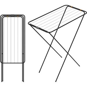 Rörets Stendibiancheria Rapid Black - Modello in Acciaio Inossidabile a Pavimento per Abbigliamento, con 7 m di Superficie e Capacità fino a 7 kg - 81 x 41,5 x 84 cm