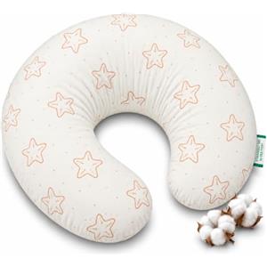 BUBBLIN - COCCOLA IL TUO BIMBO Federa Cuscino allattamento 100% cotone con cerniera a Scomparsa (Federa Cuscino allattamento, Stella) (Cuscino allattamento, Nuvola)