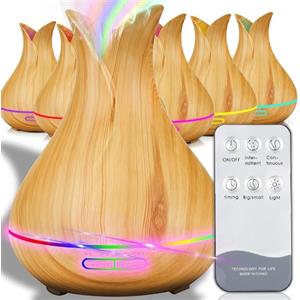 Retoo Umidificatore con telecomando, diffusore di aromi per umidificatore a nebbia fredda per la cameretta dei bambini, umidificatore d'aria con luce notturna per oli essenziali. Aromaterapia senza