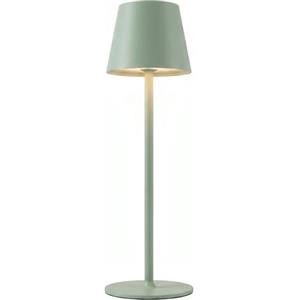 D-LIGHT PROFESSIONAL Lampada da Tavolo Senza Fili Ricaricabile con Presa USB, Abat-Jour Regolabile in Altezza con Dimmer Touch e 3 Luci Led Diversa Intensità per Camera, Ufficio, Ristorante - Verde