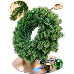 ArtiTree Ghirlanda Natalizia Folta per Porta, Verde, 60 cm | Realistica in 100% PE, per interni e spazi esterni protetti. Ideale per porte, pareti e tavoli