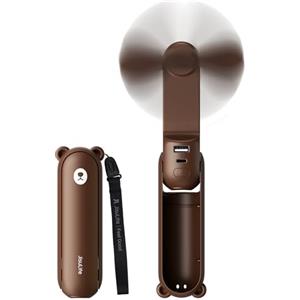 JISULIFE Ventilatore Portatile 3-in-1 con Power Bank e Torcia | 19H Max Raffreddamento, USB ricaricabile, ventilatore tascabile per viaggi/crociere/concerti/trucco, regali estivi per donne
