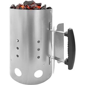 Il Gruppone Passione Casa Barbecue Starter Accendino BBQ Compatto A Doppio Manico Resistente Alte Temperature in Acciaio Accenditore Camino con Manico Grigliate Campeggio Carbonella