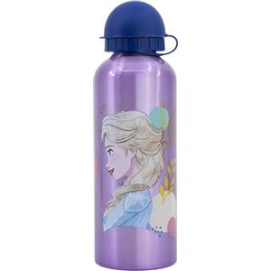 CARTOON Borraccia per bambini Frozen Disney bottiglia in alluminio 530 ml con beccuccio e coperchio