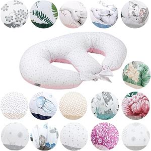 Bellochi Growing in style Bellochi Cuscino Allattamento Gemellare Cuscino da Allattamento con Fodera - Cuscino per Allattamento Multifunzionale di Cotone - Aurora