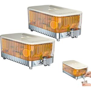 MAGIC SELECT 2x Distributore di Bevande con Rubinetto, Capacità 5,3 Litri | Brocca per l'acqua del Frigorifero, Contenitore per Bevande per Frigorifero, Erogatore d'acqua