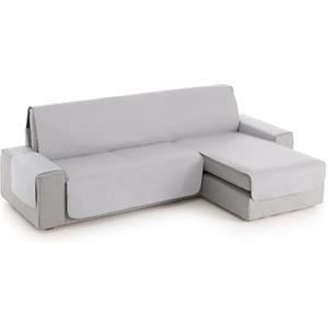 TEXTIL-HOME Textilhome Copridivano Penisola ADELE 3 Posti 200 cm Destro Grigio Chiaro | Protegge da macchie, peli e graffi. Trapuntata, facile da applicare e ideale per animali domestici.