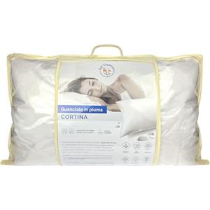 Il Gruppone Passione Casa Guanciale dal Trentino in Vera Piuma D'Oca Cuscino Letto Bianco Forma A Saponetta 50 x 80 Cm Prodotto Certificato Oeko Tex Pregiato qualità Hotel Albergo