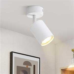 ZMH Plafoniera LED faretto da soffitto bianco: faretti da soffitto GU10 1 | lampadina, faretti da soffitto orientabili a 330°, lampada da corridoio moderna, camera da letto, cucina, senza lampadina