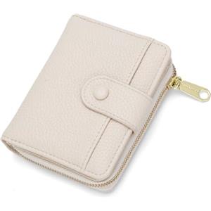CHAOFANXI - Portafogli piccoli da donna, porta carte da signora, portafoglio in pelle a doppio scomparto, organizer con blocco RFID per donne con portamonete con cerniera e scomparti multipli per