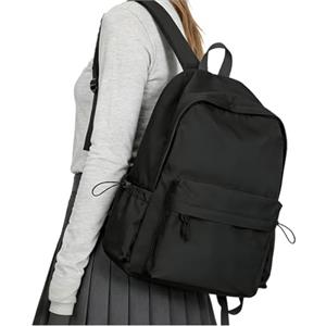 HYC00 Zaino Scuola Superiore Ragazza Ragazzo, Zaini Università Porta PC 14 Pollici Antifurto Zainetto Cartella Uomo Resistente all'acqua Zaino Donna Scuola Media Casual Backpack School Bag,D1-Nero