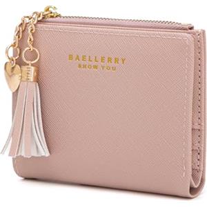 CHAOFANXI Portafoglio Donna Borsetta Portamonete Sottile Pochette Piccolo Portafogli in Pelle Squisita PU con Cerniera e chiusura a Scatto Scomparti per Carte Multipli,Rosa