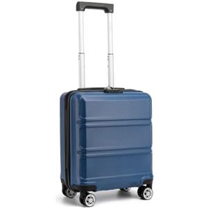 KONO Valigia Trolley Bagaglio a Mano easyJet 45x36x20 (16", Blu Navy) | Valigia easyJet da 28 L in ABS+PC con 4 ruote doppie girevoli e lucchetto a combinazione, ideale per viaggi brevi.