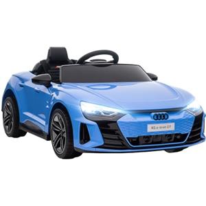 HOMCOM AUDI RS e-tron GT Macchina Elettrica per Bambini 3-5Anni 12V Blu | 2 Motori, Auto Elettrica per Bambini 3-5km/h, Cintura di Sicurezza, Telecomando, Sospensioni, Luci LED, Clacson