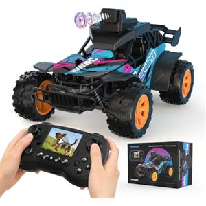 pisosorc Auto Radiocomandata FPV Con Display 2,8 Pollici e Telecamera HD | Telecamera Regolabile a 60°, Telecomando a 2,4 GHz, Due Velocità, Veicolo Fuoristrada Ricaricabile
