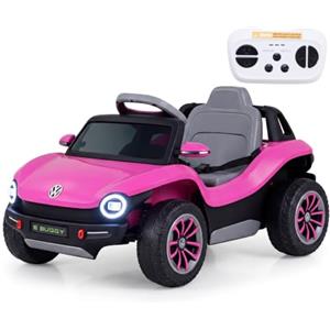 RELAX4LIFE 12V Macchina Elettrica per Bambini 3 Anni,Rosa | con Telecomando, Clacson, Musica e USB, Vano Portaoggetti, Ruote Resistenti, Avvio e Arresto Graduali