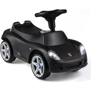 COSTWAY Macchinina Cavalcabile per Bambini 18+ Mesi, Nero | Macchina per Bambini con Volante, Clacson, Cruscotto Simulato e Fari, Capacità di Carico 30 kg, 62,5 x 29 x 38,5 cm