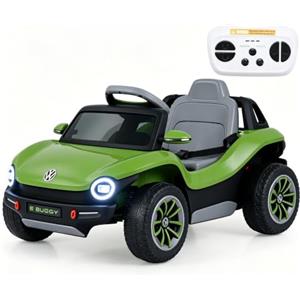 RELAX4LIFE 12V Macchina Elettrica per Bambini 3 Anni,Verde | con Telecomando, Clacson, Musica e USB, Vano Portaoggetti, Ruote Resistenti, Avvio e Arresto Graduali