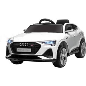 HOMCOM Macchina Elettrica per Bambini 12V Audi E-tron Doppio Motore Bianco | Telecomando, Batteria Ricaricabile, Velocità 3-5km/h, Luci LED, Musica