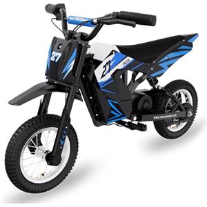 RCB TECH R9X Motocicletta elettrica per bambini, Motore potente, 3 modalità di velocità, Max 25 km/h, 5,2Ah Batteria, Portata massima 17 km, Pneumatici da 12 pollici, Moto da cross per Bambini