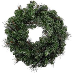 Generico Ghirlanda Natalizia AGHI DI PINO Verde per Porta dietroporta da Ø 60 cm con 120 Punte Doppio Ramo PP+PVC Molto folta Decorazioni di Natale Corona Tonda Fuori Porta