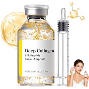 SERQIA Siero Coreano Lifting, Korean Blossom Siero Antirughe con Collagene, Siero Viso Idratante per Pelle Compatta, 1 Flacone