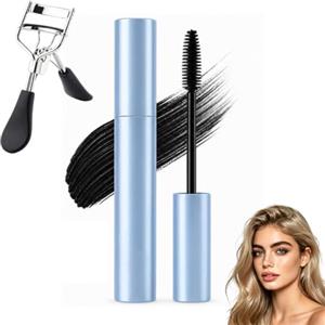 Generico Mascara Con Serum Per Ciglia, Mascara Coreano Con Serum Per Donne Mature,Mascar-a Coreani, Mascar-a Waterproof Con Fibre, Trucco Per Ciglia Volumizzante E Allungante, Per Occhi Sensibili (1PCS)