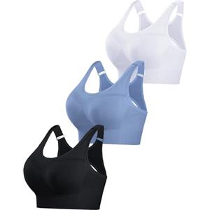 Litherday Reggiseno Sportivo Donna Racerback con Aperture Palestra | Tessuto Elasticizzato Traspirante, Senza Ferretto, Coppe Removibili E Fascia Ampia, Doppia Apertura Per Yoga E Palestra Casa