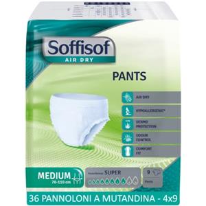Soffisof Pants Super Taglia Medium pannolone a Mutanda Unisex Traspirante 4x9 pz.