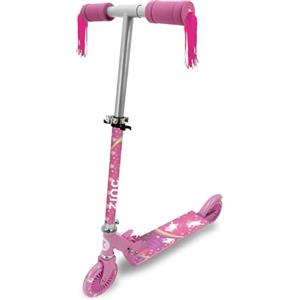 Zinc Two Wheeled Kids Scooter for Ages 3+ - Folding 2-Wheel Kick Scooter with Light Up Wheels, Lightweight, Height Adjustable, Anti-Slip Footplate, Rear Footbrake