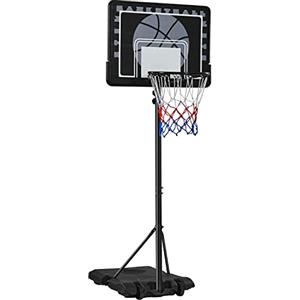 Yaheetech Canestro Basket Esterno Interno in HDPE e Metallo con Colonna Tabellone Canestro