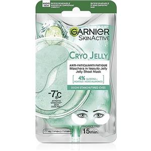 Garnier SkinActive Maschera Occhi Hyaluronic Cryo Jelly, Anti-Fatica con Acido Ialuronico, Mentolo e Glicerina, Formula Effetto Ghiaccio, 5 g