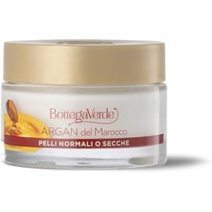 Bottega Verde - Crema Viso Nutriente e Idratante, Argan del Marocco, 50 ml | Emolliente e Antietà, con Olio di Argan per un'Azione Protettiva, per Pelli Normali o Secche