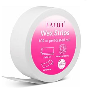 LALILL Strisce Depilatorie in Rotolo 100 m x 7 cm - Veli Resistenti per Ceretta Calda, Cera a Zucchero - Uso Professionale e Domestico