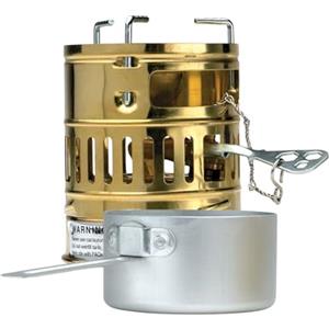 Optimus Svea - Fornello a benzina pura da 1400 watt con pentola in alluminio per outdoor e trekking - in robusto involucro di ottone per escursioni outdoor impegnative