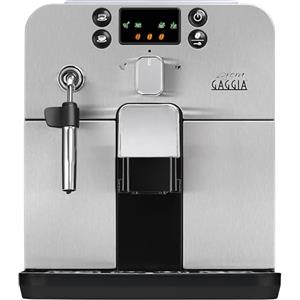 Gaggia RI9305/11 Brera - Macchina da Caffè Automatica, per Espresso e Cappuccino, Caffè in Grani o Macinato, 1400 W, Argento/Nero