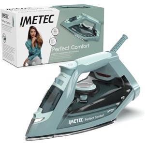 Imetec Perfect Comfort - Ferro da stiro a vapore 2200W | Piastra in acciaio inox | Colpo vapore 140 g | Protezione anticalcare | Risparmio energetico