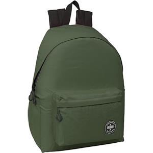 safta MUNICH TEEN - Zaino per laptop da 14,1", ideale per giovani di diverse età, comodo e versatile, qualità e resistenza, 31 x 13 x 43 cm, colore: verde cachi, Verde kaki, Estándar, Casual