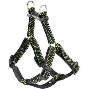 Ferplast Pettorina Cane DAYTONA DELUXE, Pettorina Cane in Nylon Taglia Piccola, Imbottita, Regolabile, Riflettente. Nero-Verde