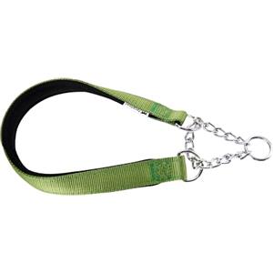 Ferplast Collare Cane Semistrozzo, in Nylon, Imbottito, Anti-trazione, per Addestramento Cani, XXL (Circonferenza Collo 55-65 cm), Verde.